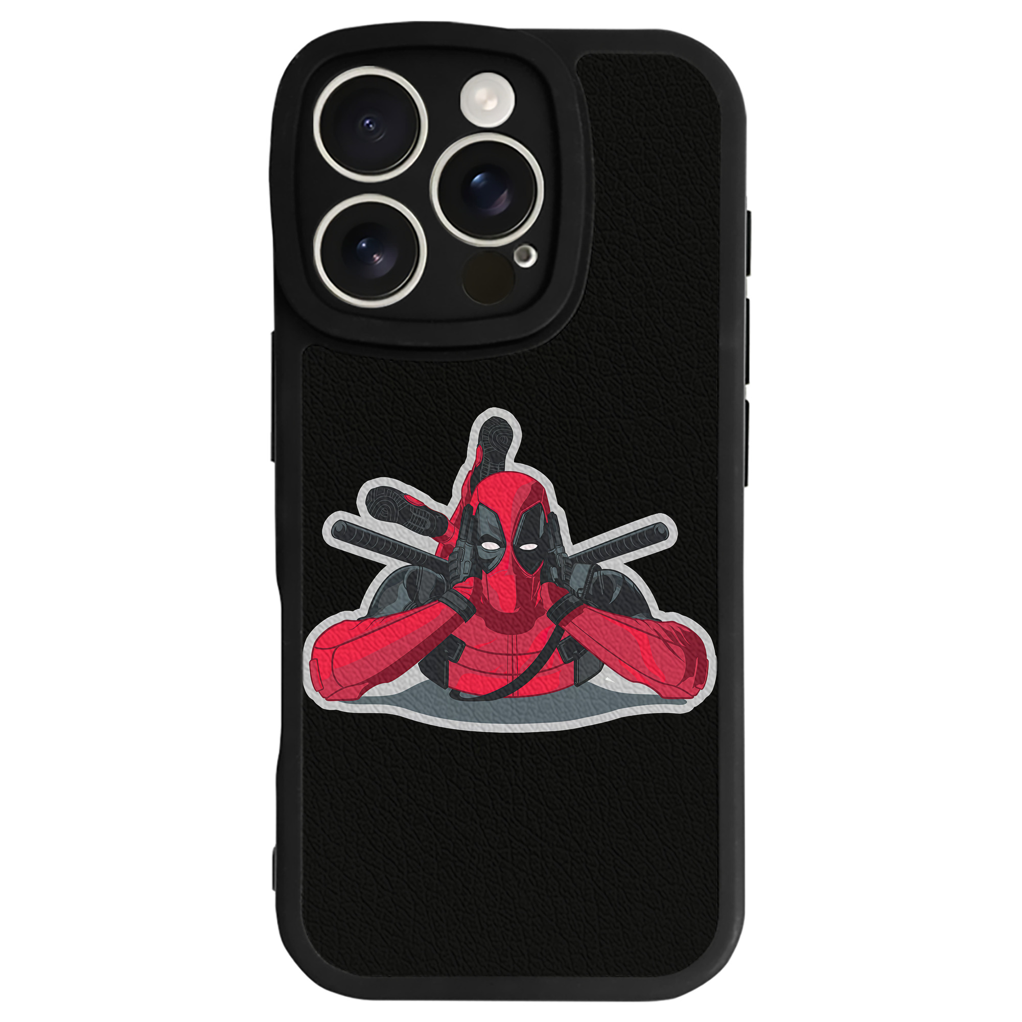（画像用） Deadpool デッドプール 【iPhone 16シリーズ対応】シリコンスマホケース（レザー調） 材質：シリコン